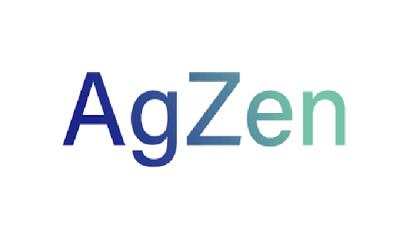 AgZen logo from dark blue to light green