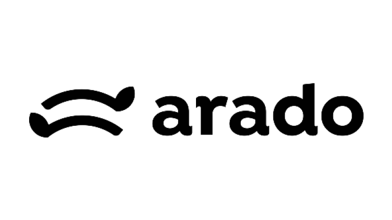 black logo on white background